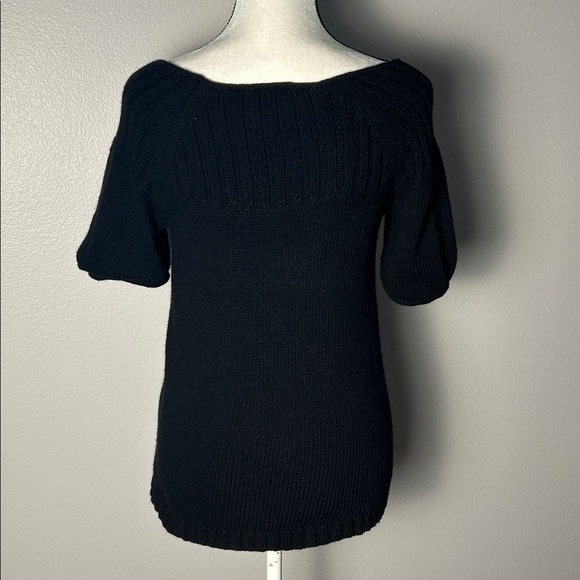 LOFT Black round neck sweater sz S - Picture 4 of 7